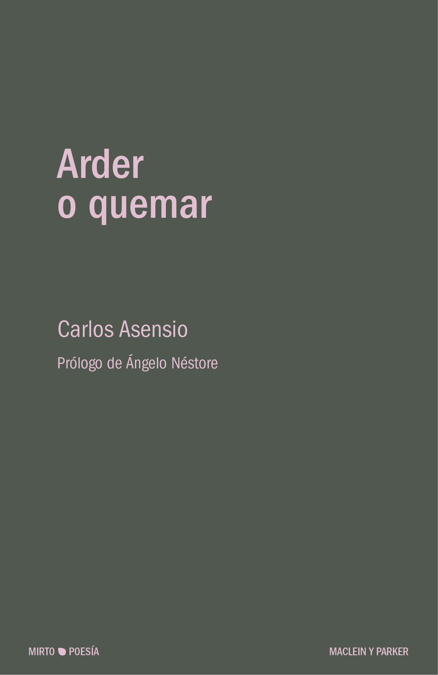 Portada Arder o quemar